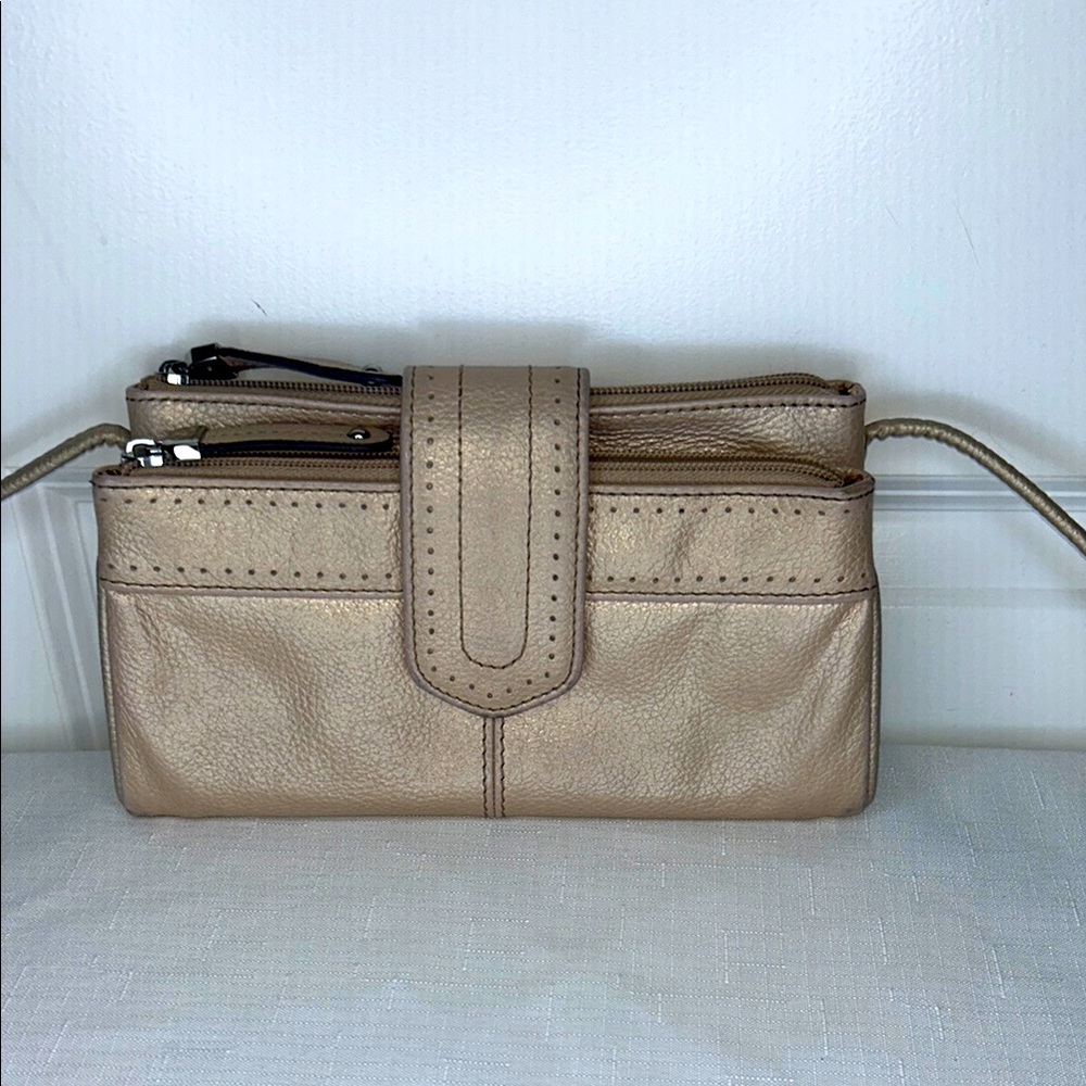 Tignanello Tan and Cream Crossbody with Soft Matte Finish Leather Vintage - Picture 17 of 17